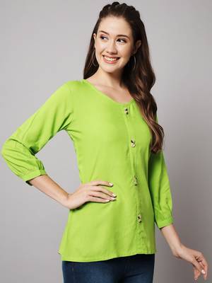 Fluorescent Green A-line Top 6