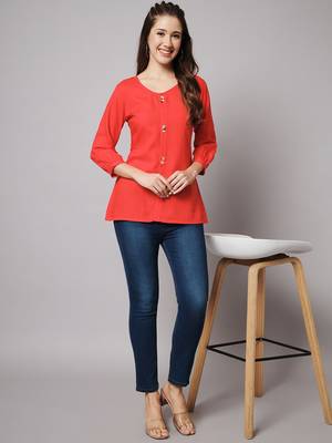 Red- Orange A-line Top 1