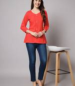 Red- Orange A-line Top