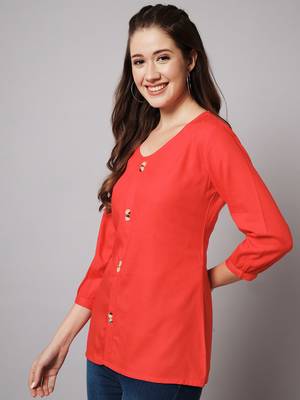 Red- Orange A-line Top 2