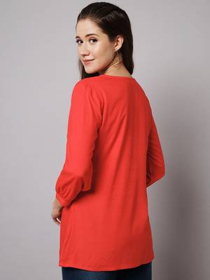 Red- Orange A-line Top 3
