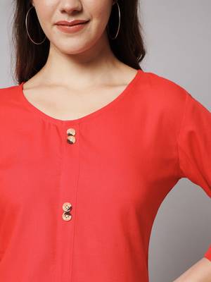 Red- Orange A-line Top 4