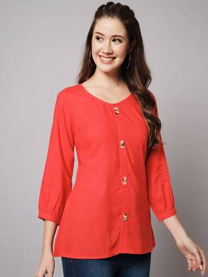 Red- Orange A-line Top 6