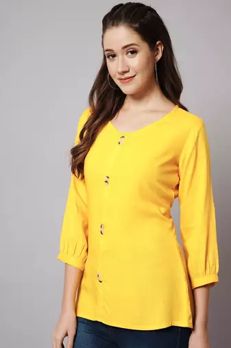 Mango Yellow A-line Top