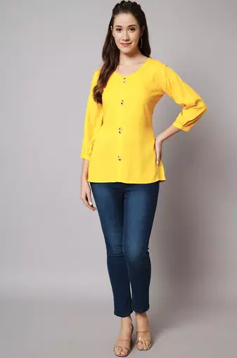 Mango Yellow A-line Top
