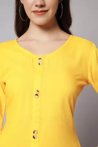 Mango Yellow A-line Top