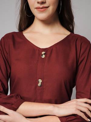 Maroon A-line Top 4