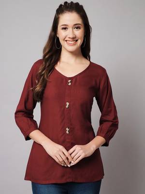 Maroon A-line Top 7