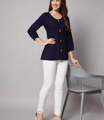 Navy Blue A-line Top