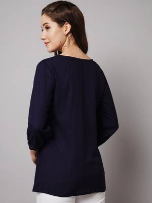Navy Blue A-line Top 3