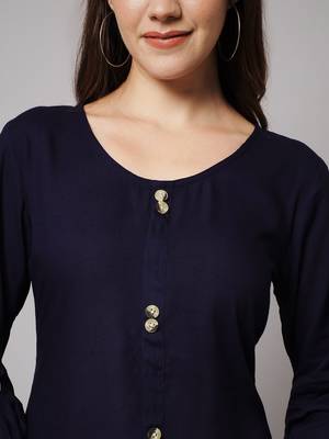 Navy Blue A-line Top 4