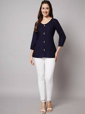 Navy Blue A-line Top 5