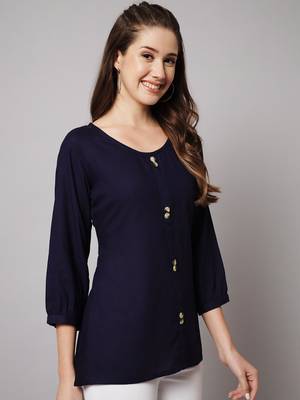 Navy Blue A-line Top 6
