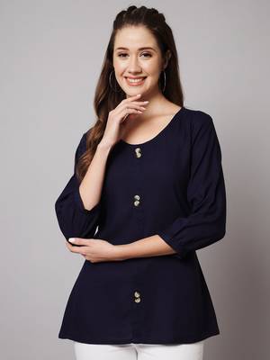 Navy Blue A-line Top 7