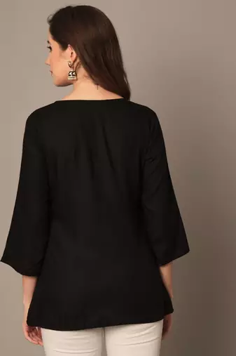 Black A-line Top