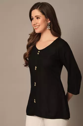 Black A-line Top