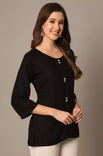 Black A-line Top