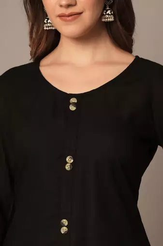 Black A-line Top
