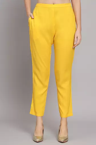 Mango Yellow Flared Kurta Set with Dupatta