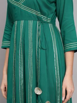 Teal Green Anarkali Kurta Set with Dupatta 7