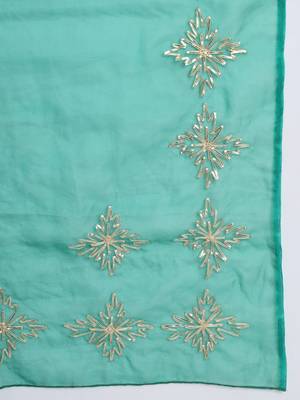 Teal Green Anarkali Kurta Set with Dupatta 8