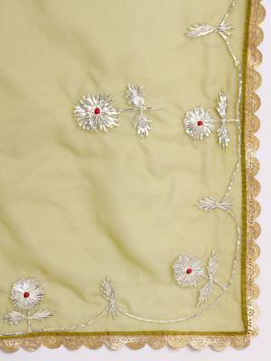 Mehendi Green Anarkali Suit Set with Dupatta 8