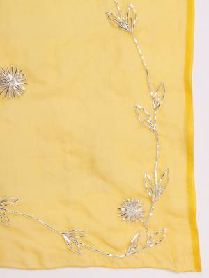 Yellow Embroidered Anarkali Suit Set with Dupatta 7