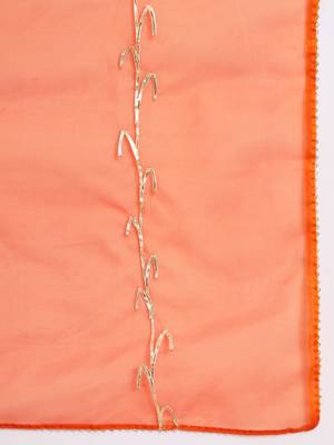 Orange Anarkali Suit Set with Dupatta 8