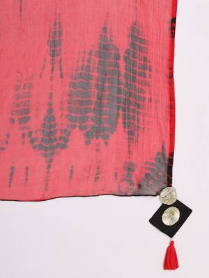 Black and Red Flared Suit Set with Dupatta 9