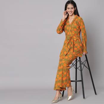 Multicolored Ethnic Print Co-ord Set for Women 1