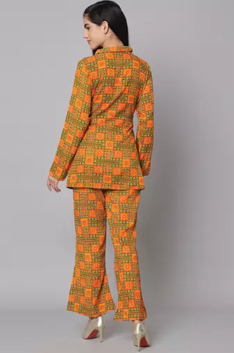 Multicolored Ethnic Print Co-ord Set for Women