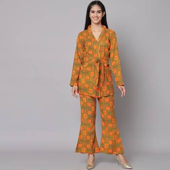 Multicolored Ethnic Print Co-ord Set for Women 5