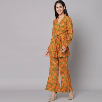 Multicolored Ethnic Print Co-ord Set for Women 6