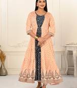 WOMEN COTTON HAND PRINT LIGHT EMBAROIDERY WORK KURTIS