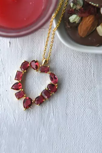 Heart of Rubies Necklace