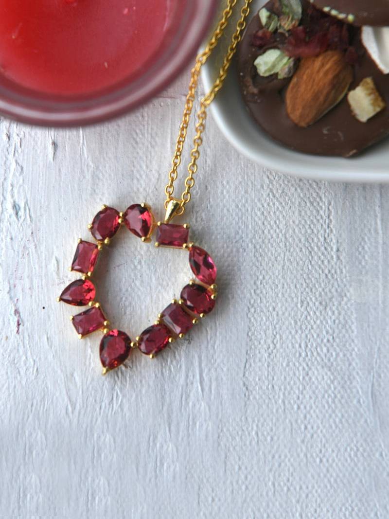 Heart of Rubies Necklace