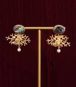 Abalone Snow Flake Earrings