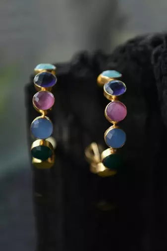 Emily Rainbow Hoops