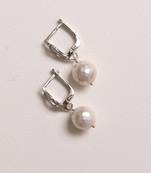 Ivory Faceted Pearl Earrings
