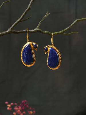 Lapis Lazuli Peacock Earrings 1
