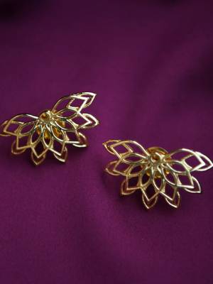 Gold plated brass earrings 1