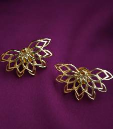Gold plated brass earrings