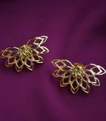 Gold plated brass earrings