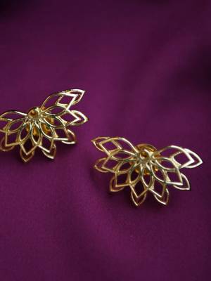 Gold plated brass earrings 2