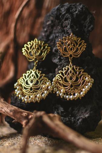 Lotus Filigree Earrings