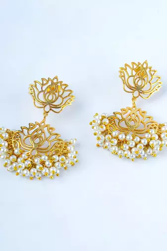 Lotus Filigree Earrings