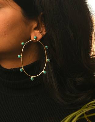 Turquoise Hoops 1