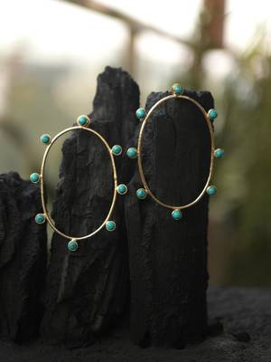 Turquoise Hoops 2