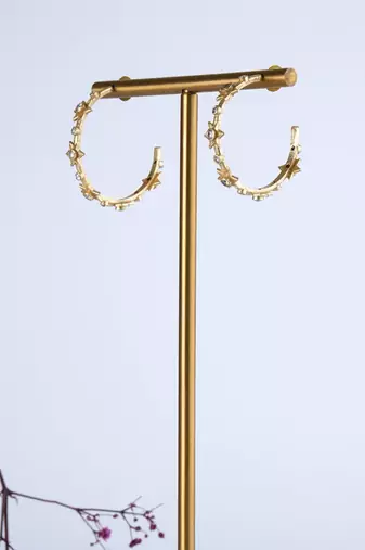 Twinkling Star Hoops