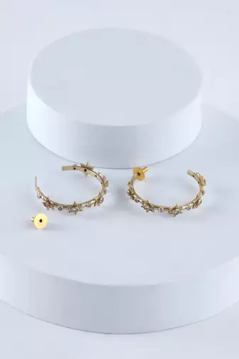 Twinkling Star Hoops